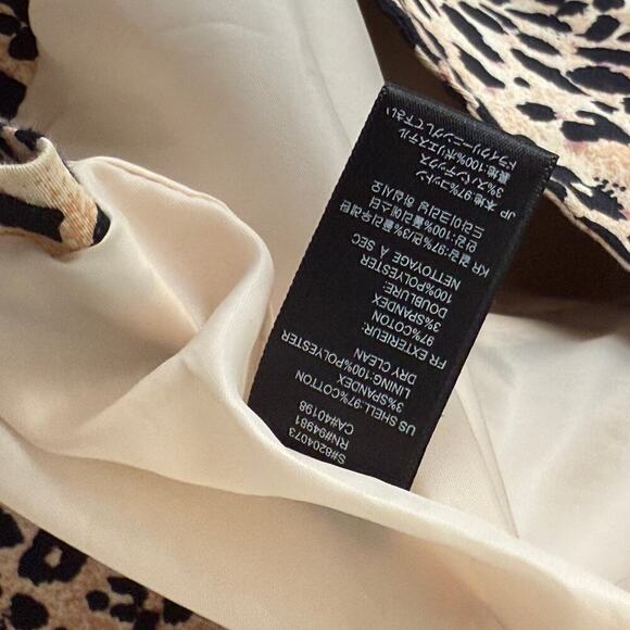 Forever 21 sz S tan black cheetah‎ print cotton belted coat - Picture 7 of 10